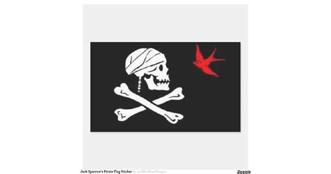 Jack Sparrows Pirate Flag Sticker Zazzle