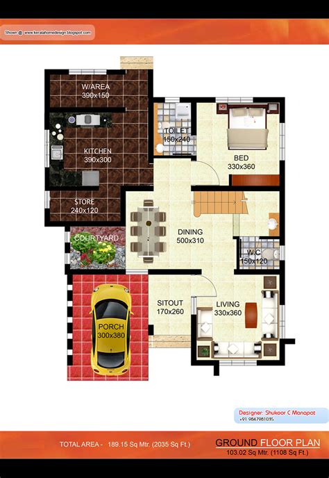 Villa Floor Plans Kerala Floorplansclick