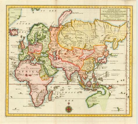 Nieuwe Kaart Van Het Oostelijkste Deel Der Weereld By Tirion Ca 1753