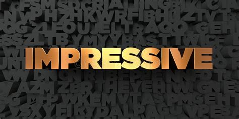 Impressive Gold Text On Black Background 3d Rendered Royalty Free