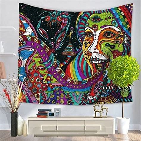 3rd eye psychedelic art decor throw wall tapestry dmt trip hippie cloth hanging ebay