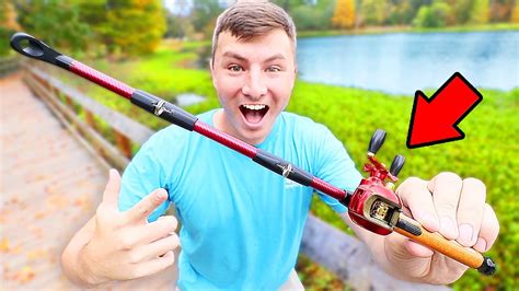 Worlds Smallest Fishing Rod And Reel Catches Big Fish Youtube