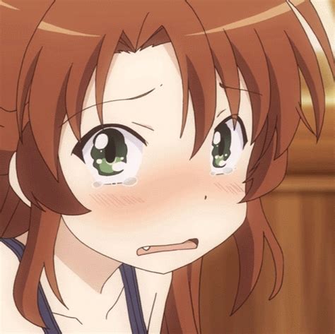 The Big Imageboard Tbib 1girl Animated Animated  Blush Brown Hair Fang Female Green Eyes