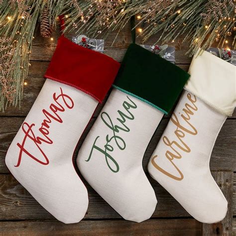 Scripty Name Personalized Christmas Stockings Personalized Holiday