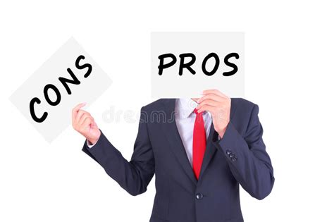 Businessman Writing Pros And Cons Stock Photo Image Of Choose Like