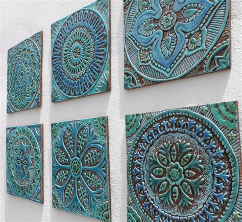 Mandala Wall Hanging Made From Ceramic Outdoor Wall Art Etsy