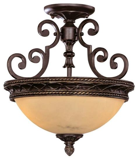 This custom made to order copper semi flush mount ceiling light comes with. Two Light Antique Copper Bowl Semi-Flush Mount ...