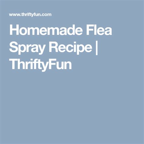 Homemade Flea Spray Recipe Homemade Flea Spray Flea Spray Fleas