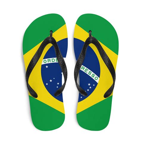 brazilian flag flip flops havaianas style brasileiro summer shoes etsy uk