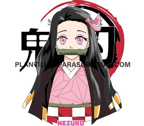 Anime Nezuko Vector Plantillas Para Sublimar