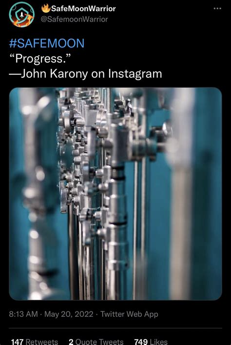 “Progress” -John Karony on Instagram 🚀🌙 : r/SafeMoon