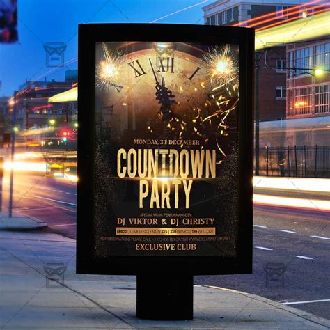 Countdown Party Flyer Seasonal A5 Template Exclsiveflyer Free And