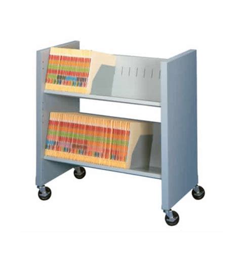 Medical Chart Carts Two Shelf Laminate End Panels Slant Shelf