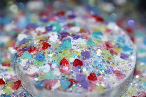 Matte Heart White Glitter Mix Resin Opal Effects Multi