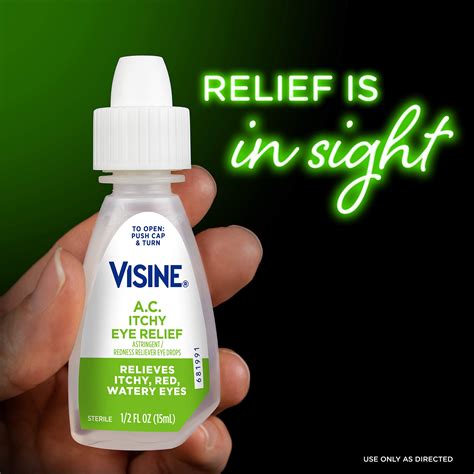 Visine Ac Itchy Eye Relief Eye Drops For Relief Of Red Itchy Watery Eyes And Visine Dry Eye