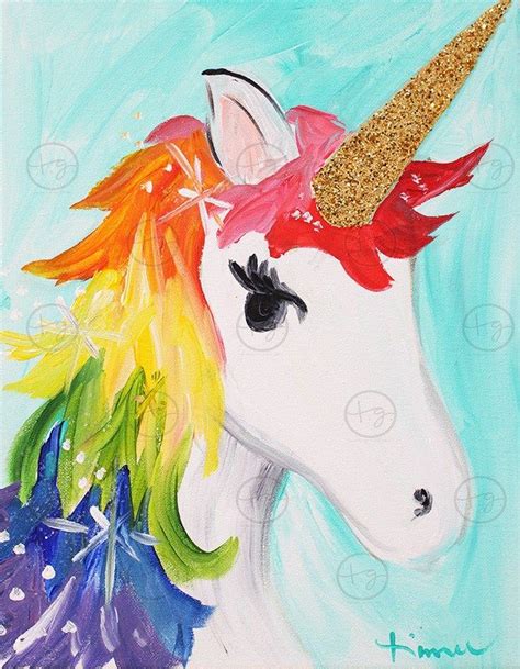 Glitter Unicorn Unicorn Painting Painting For Kids Art Party