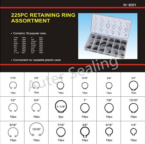 Truarc Retaining Rings Size Chart