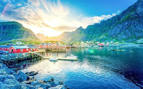 1366x768px Free Download Hd Wallpaper Lofoten Norway Nature
