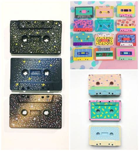 Upcycled Cassette Tape Art The 80s Are Back Cassette Tape Crafts