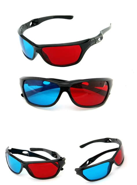 Zuczug New Black Frame Universal 3d Plastic Glasses Oculos Red Blue Cyan 3d Glass Anaglyph 3d