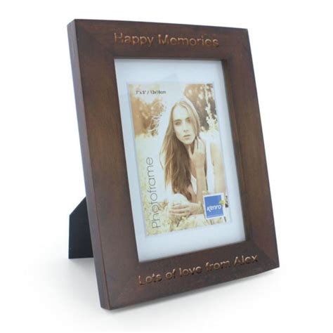 Engraved Dark Oak Wooden Photo Frame The T Experience