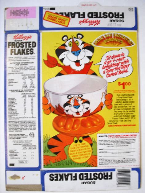 1981 Kelloggs Frosted Flakes Cereal Box Back A Photo On Flickriver