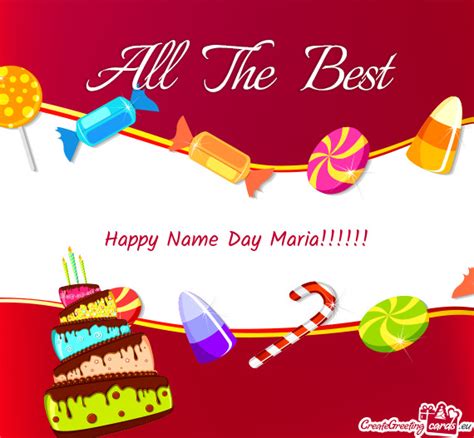 Happy Name Day Maria Free Cards