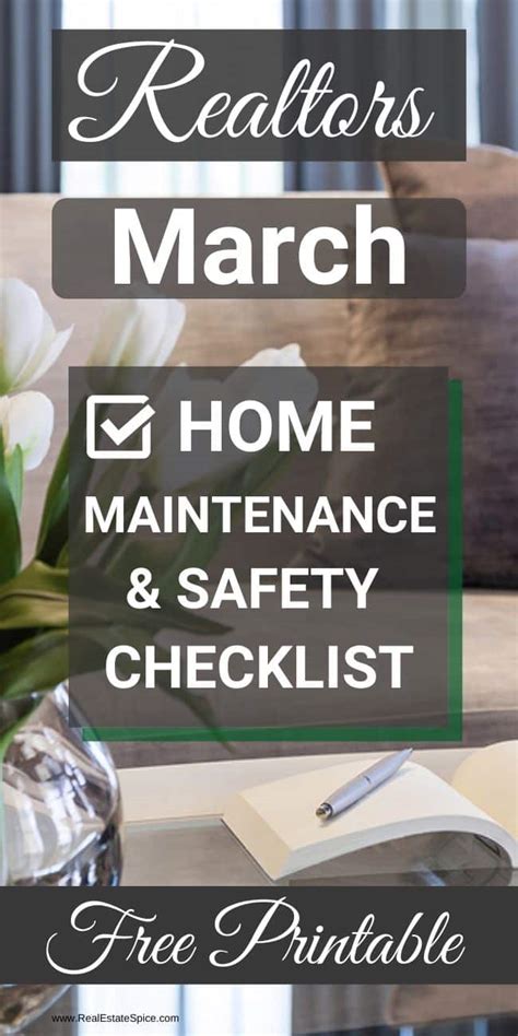 9 March Home Maintenance And Safety Tasks Checklist