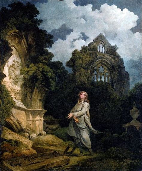 Philippe Jacques De Loutherbourg Visitor To A Moonlit Churchyard