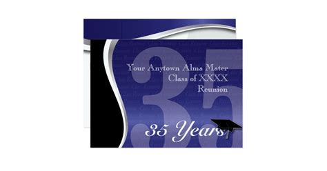 Customizable 35 Year Class Reunion Card Zazzle