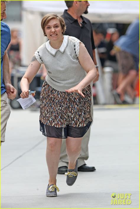 Lena Dunham Charges Cameras With Judd Apatow Photo Judd
