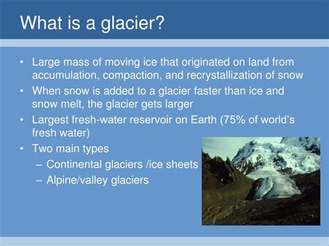 Ppt Glacier Basics Powerpoint Presentation Free Download Id6902931