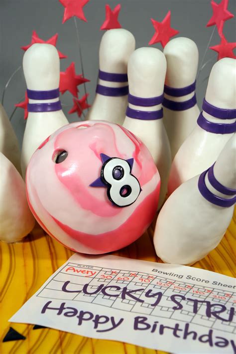 Pink Bowling Birthday Party Decorated In Fondant Gumpaste Flickr