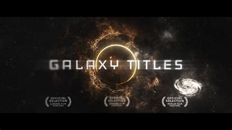 Epic Galaxy Titles After Effects Template Youtube