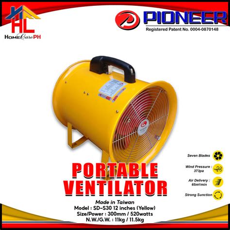 Pioneer Portable Ventilator 12 Inches Yellow Lazada Ph