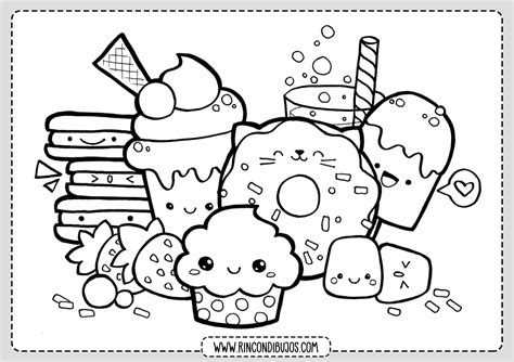 Dibujos Kawaii Para Colorear Fichas Kawaii Para Pintar