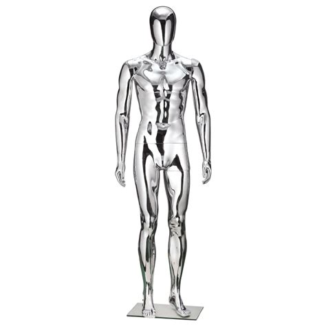 Fashion Style Men Full Body Silver Mannequin Male Mokins Factory Direct