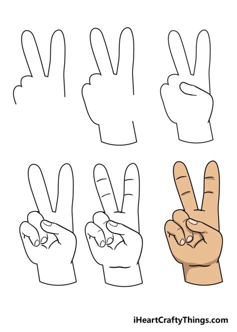Peace Sign Drawing How To Draw A Peace Sign Step By Step