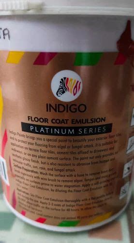 Indigo Paints Floor Coat Emulsion Packaging Size 14 And 10 Liter At
