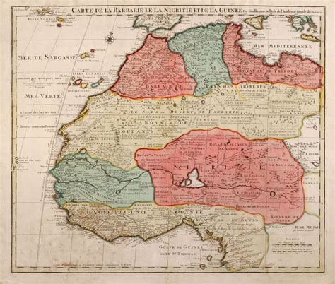 Africa about 1700 historical maps africa historical maps research. Carte De La Barbarie Le La Nigritie Et De La - de l'Isle, North West Africa, 1700