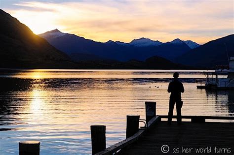 Sunset Over Lake Wanaka In The South Island Of New Zealand Read More