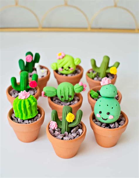 Diy Clay Cactus Craft Cute Polymer Craft For Kids