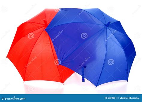 Red And Blue Umbrella Stock Image Image 5339231