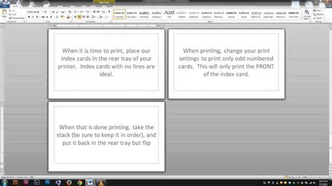 Microsoft Word 5x8 Index Card Template Cards Design Templates