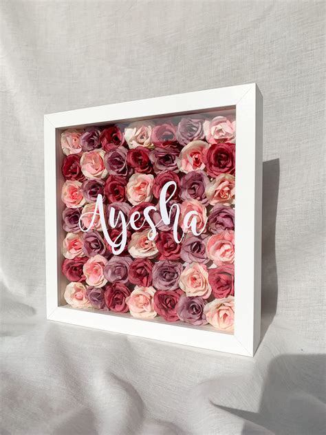 Personalised Rose Frames Flower Wall Personalised Ts Etsy In 2020