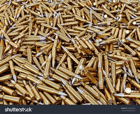 Pile Gun Bullets 3d Render Stock Illustration 108183758 Shutterstock