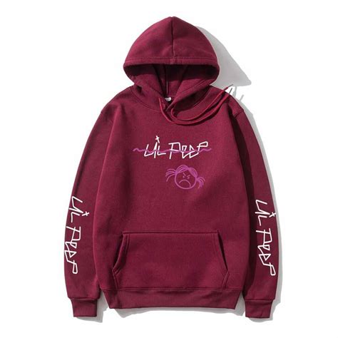Lil Peep Cry Baby Face Hoodie White Logo Grunge Clothing Store