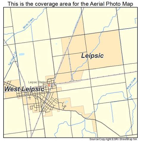 Aerial Photography Map Of Leipsic Oh Ohio