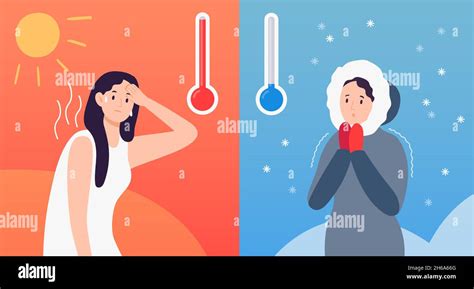 Warm Vs Cold Stock Vector Images Alamy