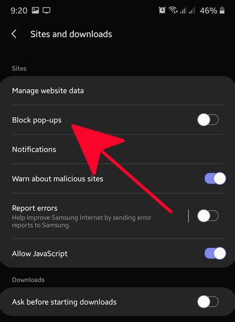how to remove pop up ads on samsung